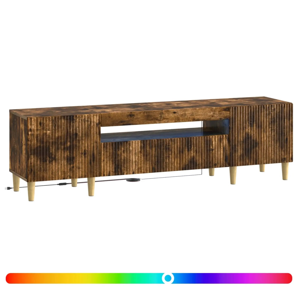 Mobile TV LED Rovere Fumo Legno ingegnerizzato 896690