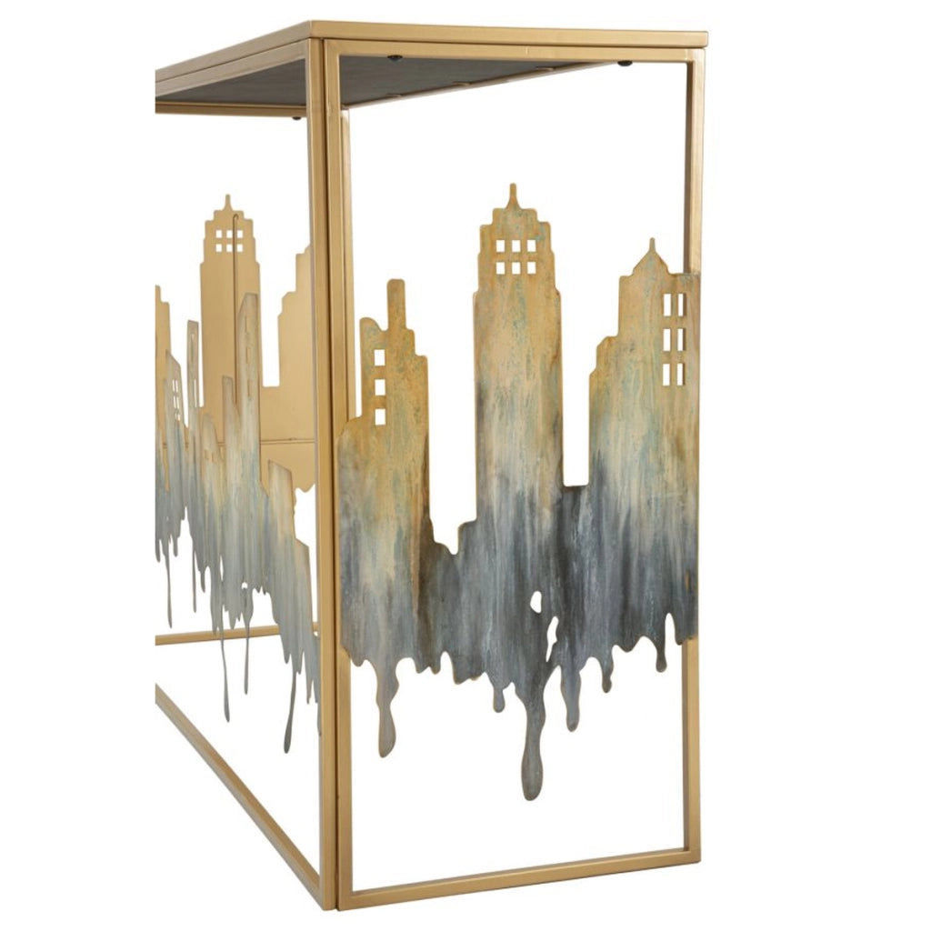 Tavolo Consolle Natura 1, Multicolore, Metallo, 110x38,5x81 cm