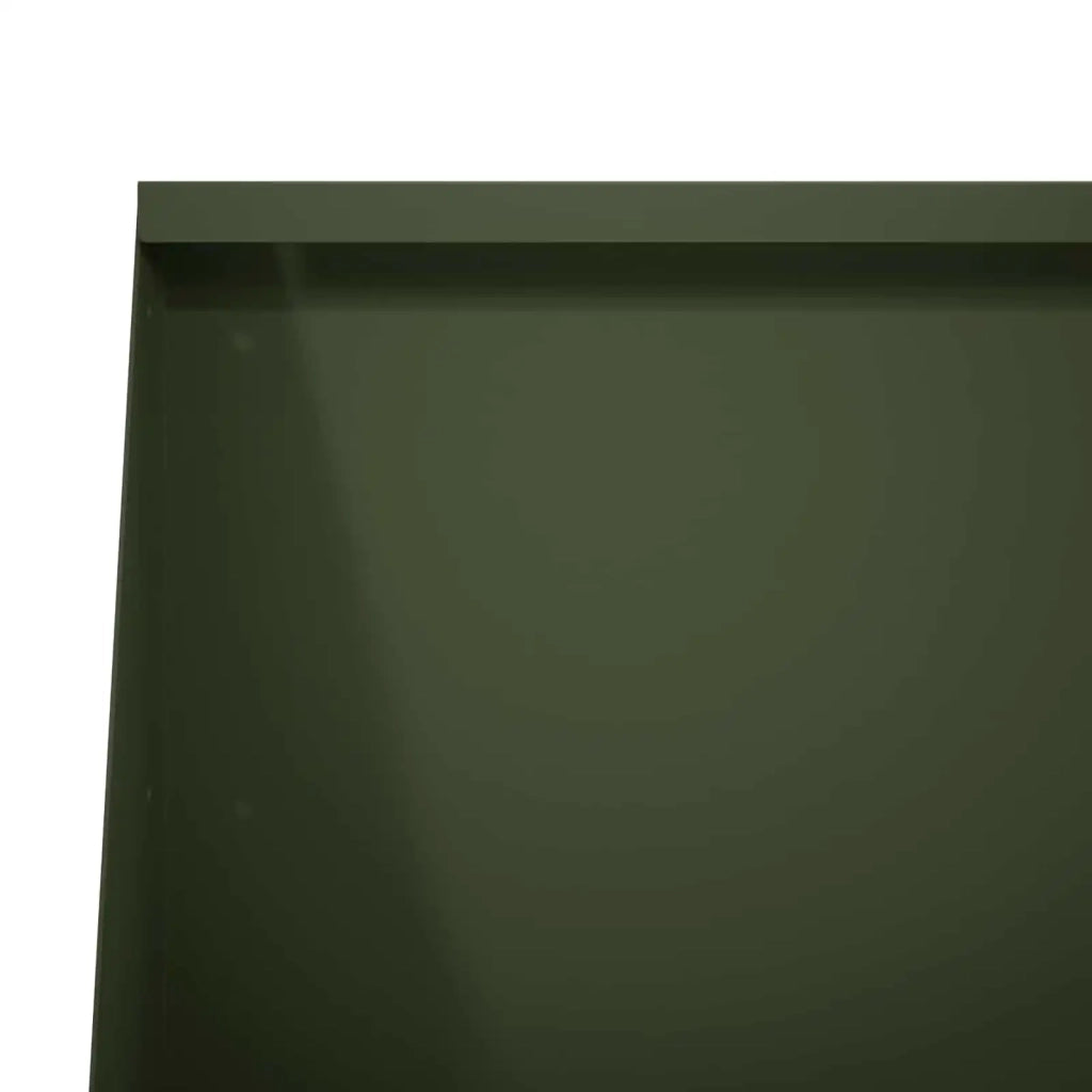 Muro di contenimento 4 pz 80 x 12 x 30 cm Acciaio Verde Oliva 3449096