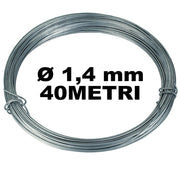 Trade Shop - Bobina Matassa Filo Ferro Filato Cromato Diametro 1,4mm Per 40 Metri -