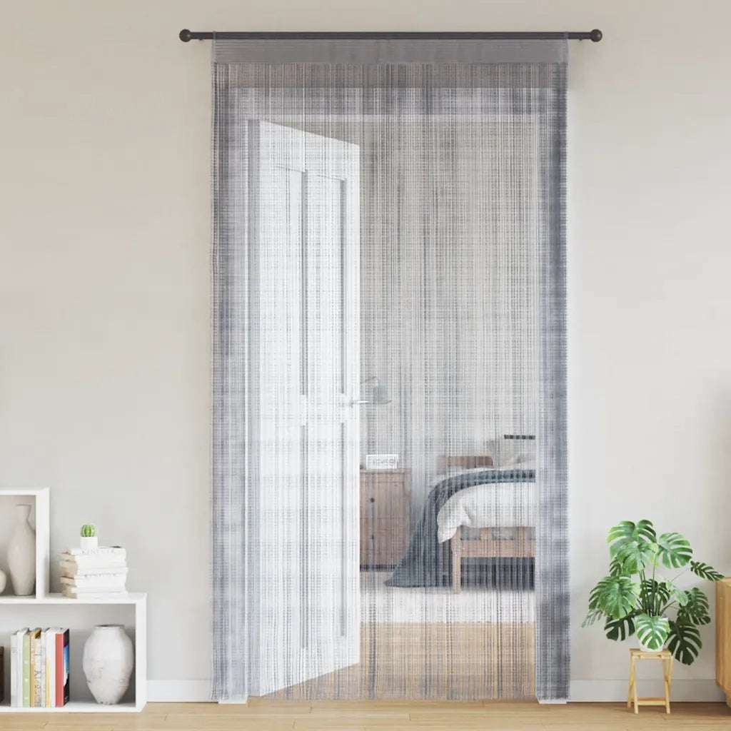 vidaXL Tende a Filo 2 pz Grigio Chiaro 140x250 cm