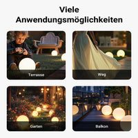 Sfera luminosa per esterno Ø30 cm Lampada da giardino con picchetto IP44 40 W Attacco E-27