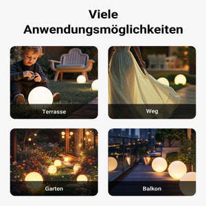 Sfera luminosa per esterno Ø30 cm Lampada da giardino con picchetto IP44 40 W Attacco E-27