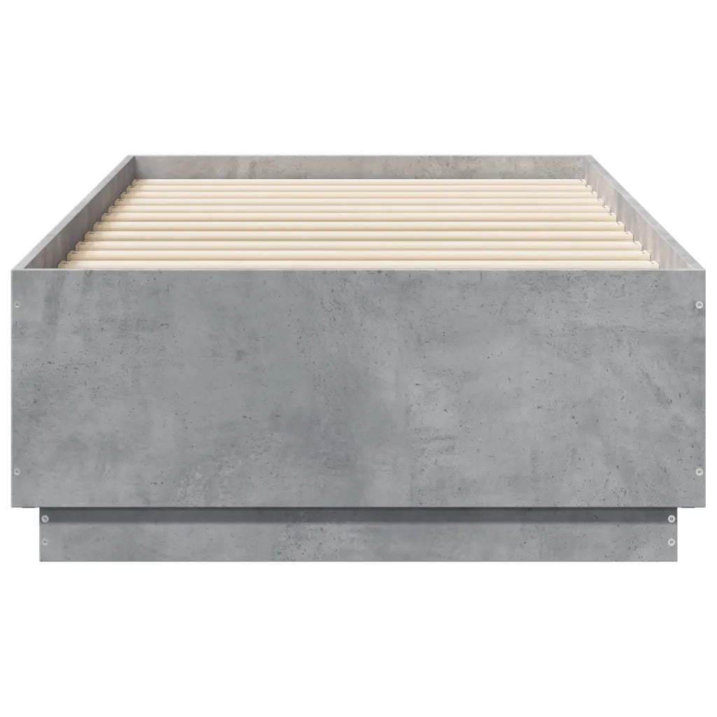 Giroletto Luci LED Grigio Cemento 90x190cm in Legno Multistrato 3209663