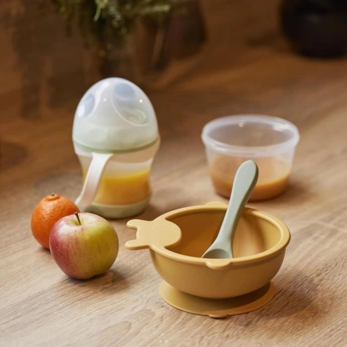 Bacinella - THERMOBABY - Silicone - Giallo Miele, antiscivolo e infrangibile
