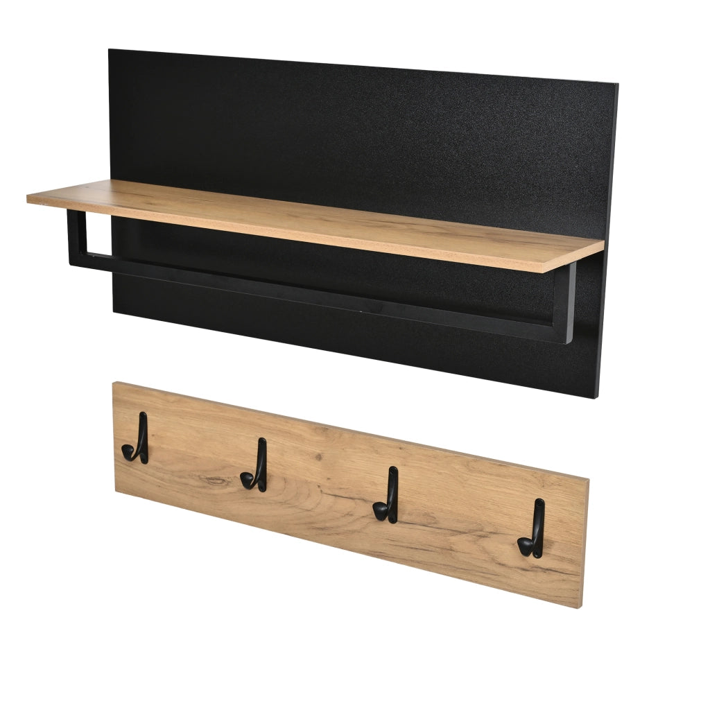 Set ingresso modulare con specchio, scarpiera e appendiabiti