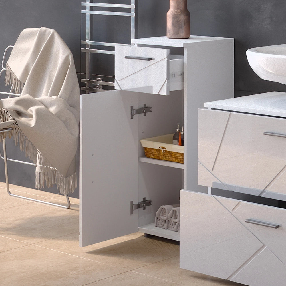 Mobiletto bagno Irma Bianco lucido 30 x 81 cm Vicco