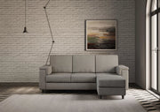 Divano marrak 3 posti (tre sedute da 60cm) + pouf misure esterne l.208 p.155 | grigio - Mobili 2G