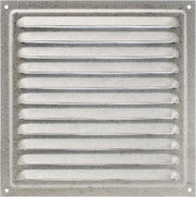 Rostello di ventilazione in acciaio galvanizzato con rete antinsettiche - Duraturo - 20 x 20 cm - Esterno e Interno