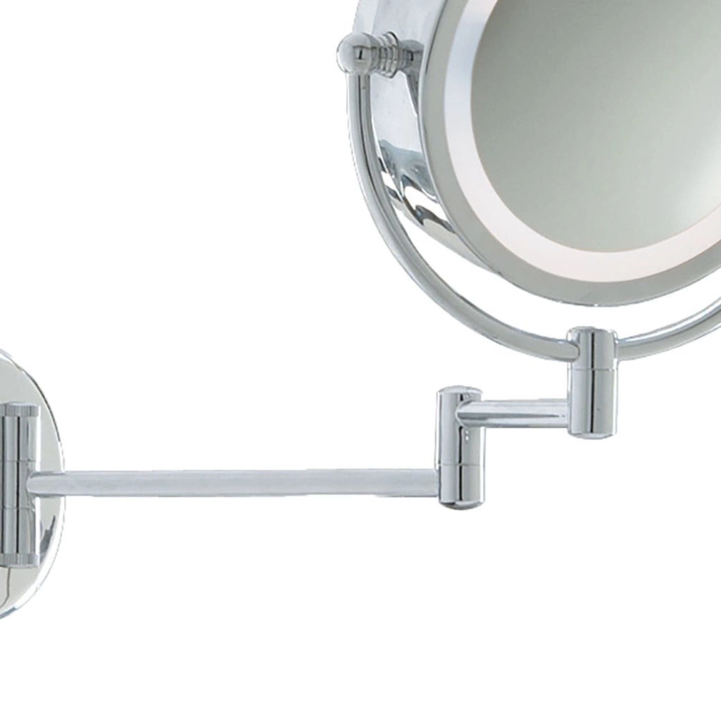 Applique Contemporanea Illuminato Acciaio Cromo Vetro 1 Luce E14