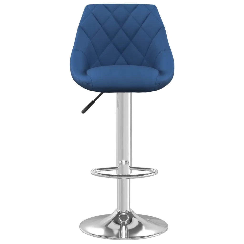 Sgabelli da Bar 2 pz Blu in Velluto cod mxl 56153