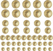 Decorazioni in oro da 50 pezzi - 5 misure - adatte per abbigliamento