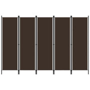 Paravento a 5 Pannelli Marrone 250x180 cm cod mxl 71989