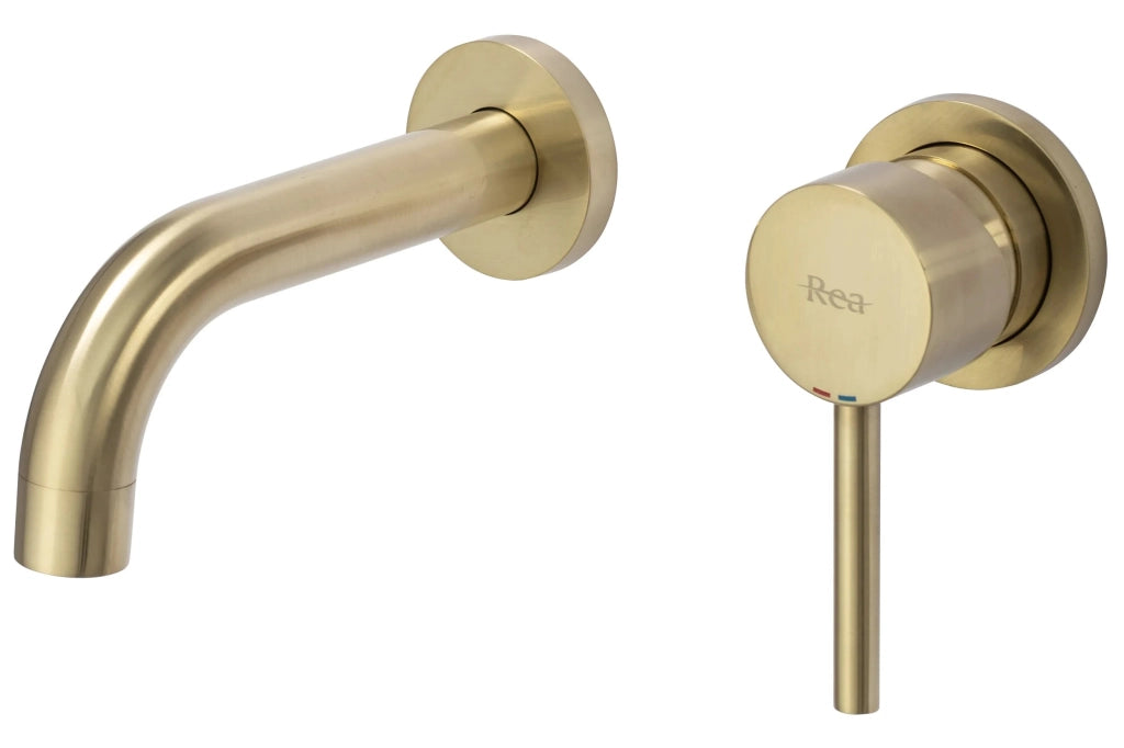Rubinetto Da Incasso Rea Lungo Gold Mat + Box