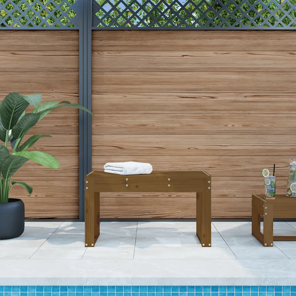 Panchina da Giardino | Panca da Giardino Ambra 80x38x45 cm Legno Massello di Pino