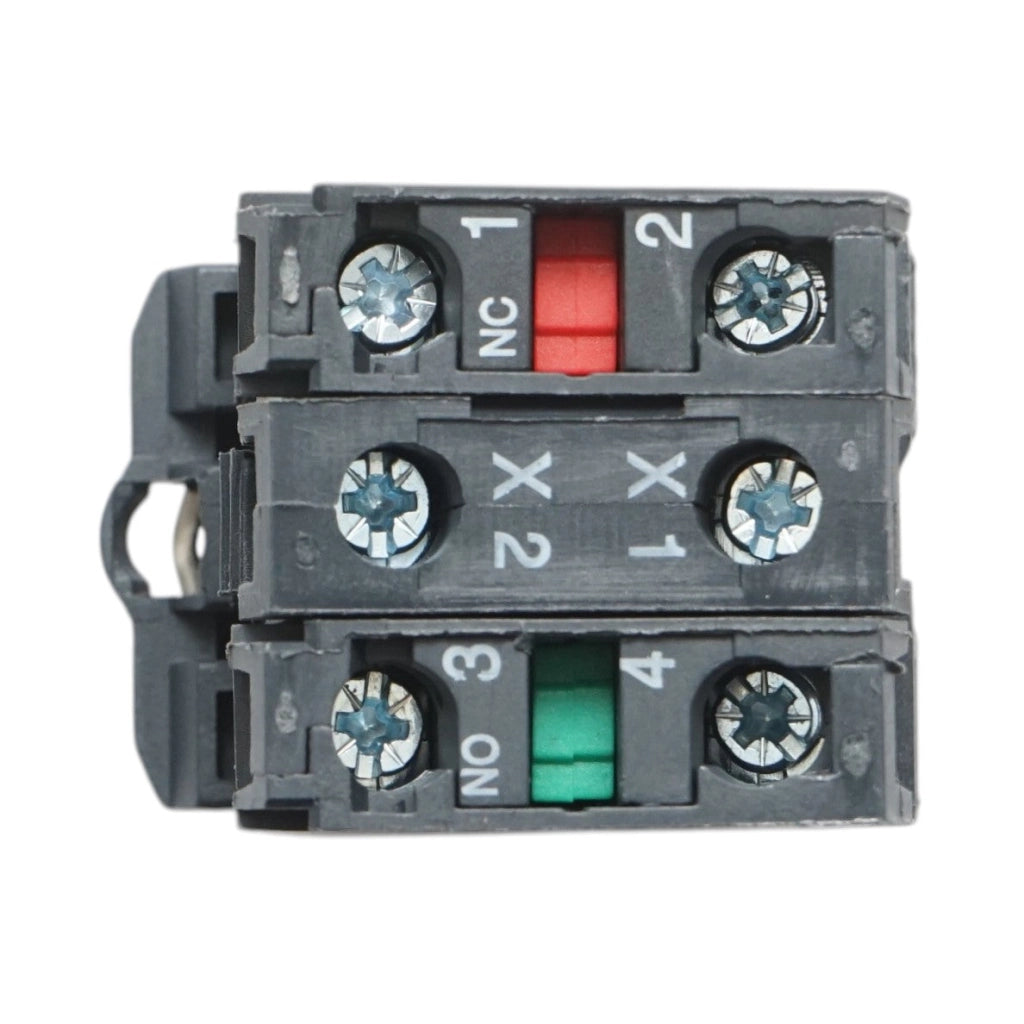 Pulsante con ritorno e segnalazione LED rosso 1NO+1NC, 24V/10A TB5 Breckner Germany
