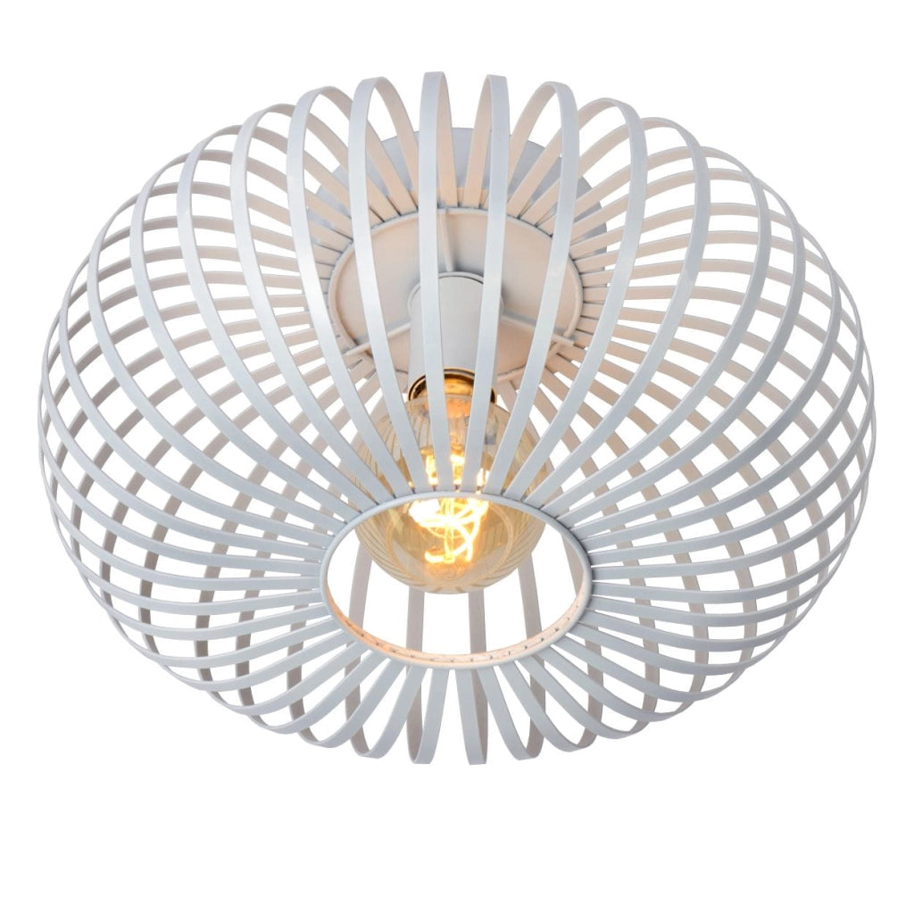 Plafoniera Lucide Manuela bianca metallo 40 cm E27 60W