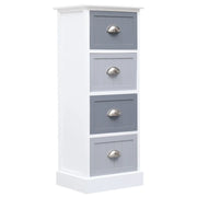 Comodo mobiletto laterale con 4 cassetti 35 x 30 x 90 cm stile moderno arredamento d'interni legno bianco 02_0046459