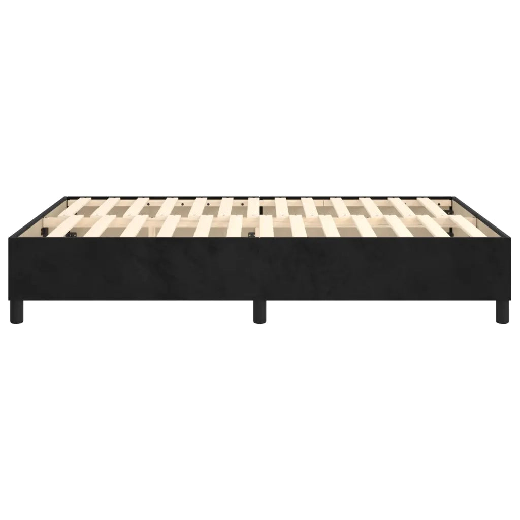 Struttura Letto a Rete a Molle-Giroletto Nero 140x200 cm in Velluto 871363