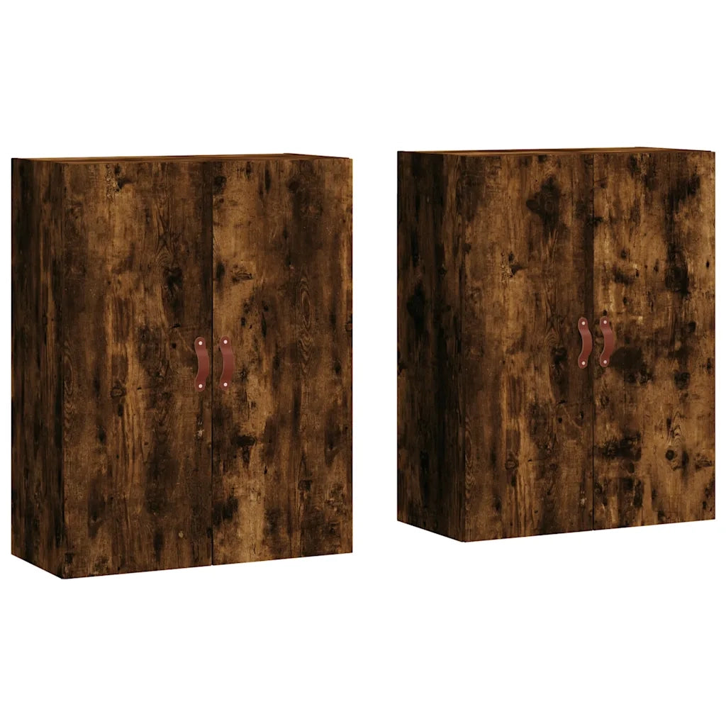 Mobili a Parete 2 pz Rovere Fumo 69,5x34x90 cm 3195600
