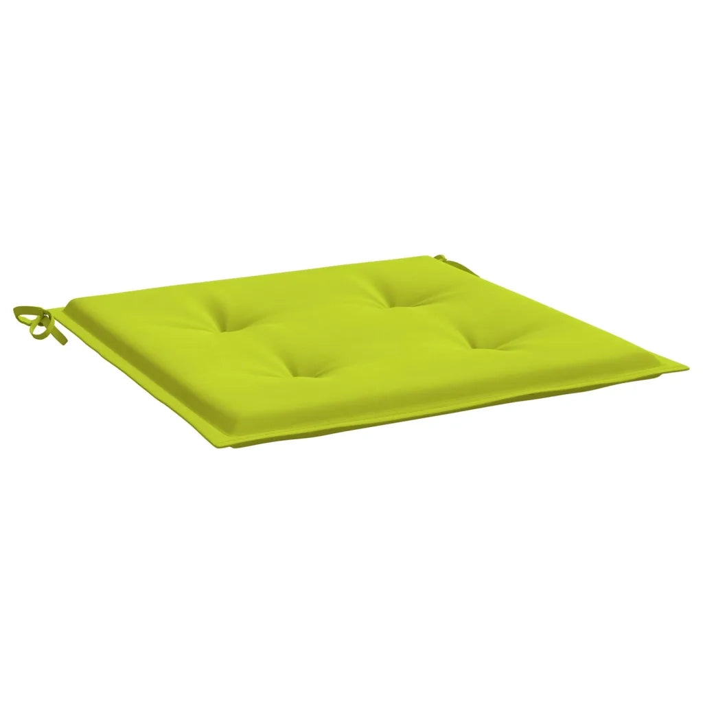 Cuscini Sedie Giardino 4 pz Verde Brillante 50x50x3 cm Tessuto