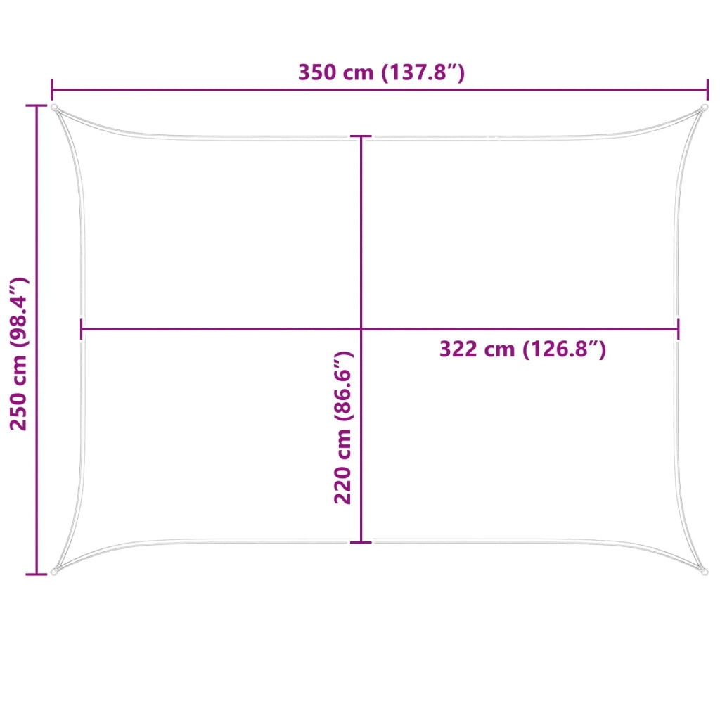 Vela da ombra solare Arancione e Marrone 3,5 x 2,5 m 42031038