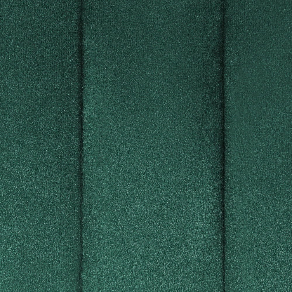 Set di 2 sedie da pranzo velluto verde smeraldo braccioli schienale intagliato gambe in metallo moderna industriale