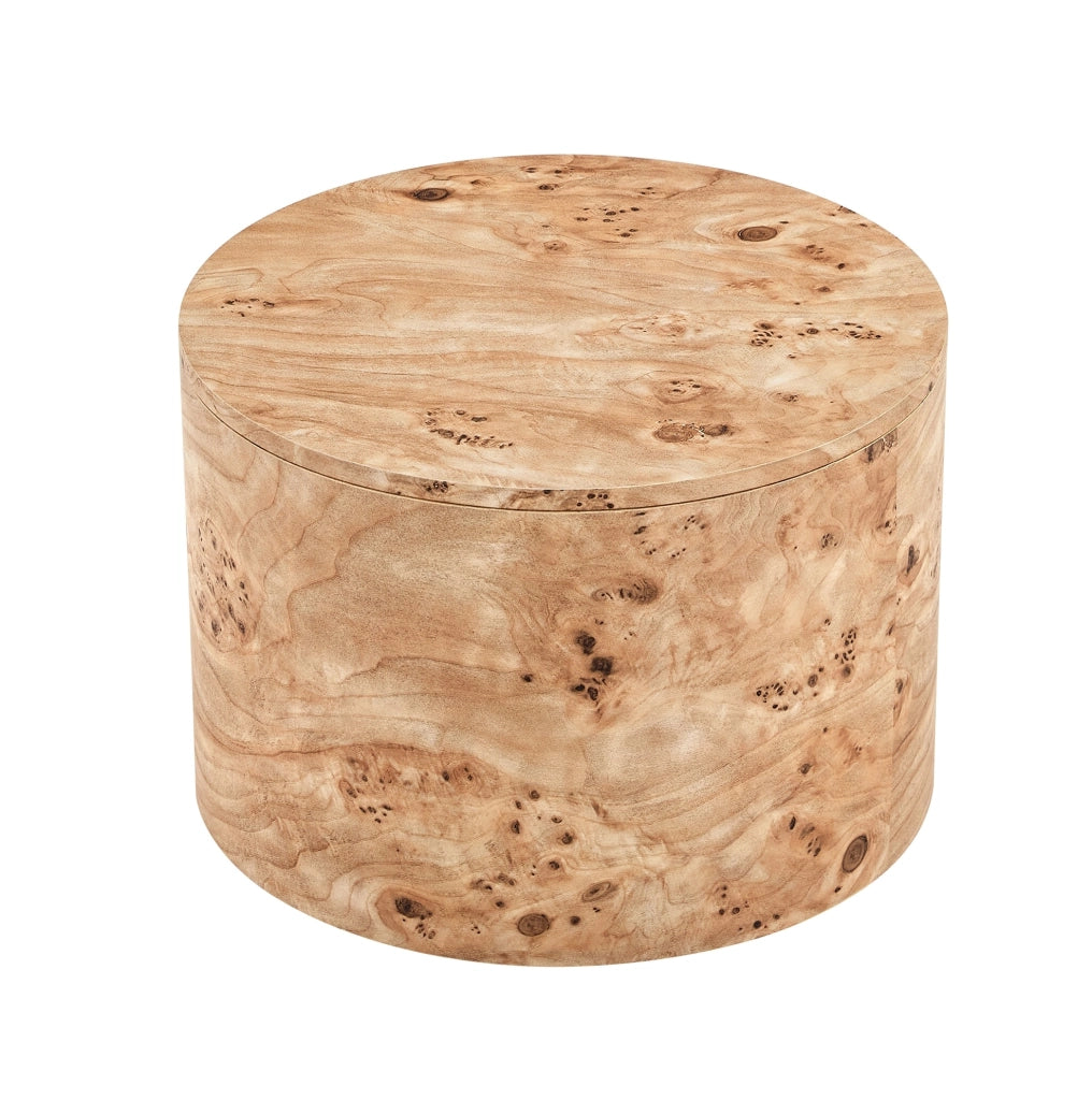 Set di 2 tavolini da caffè 62.8x62.8x35 cm e 44x44x26 cm con vano interno in MDF naturale