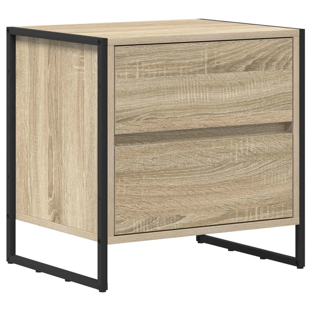 Comodino 2 pz-Set di 2 Tavolino da notte Sonoma 50 x 39.5 x 50 cm Legno multistrato