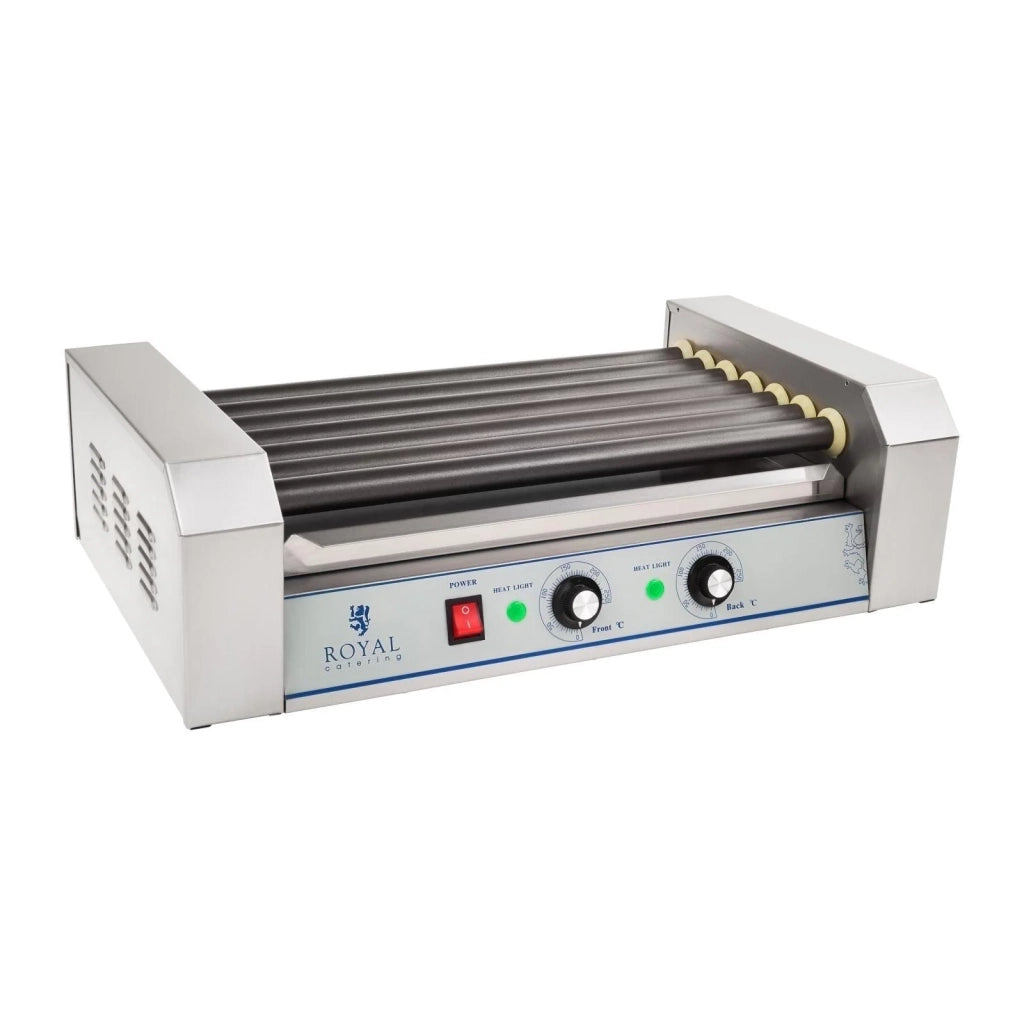 Macchina professionale per hot dog rivestita in teflon per 12 salsicce 1400 watt 3614091