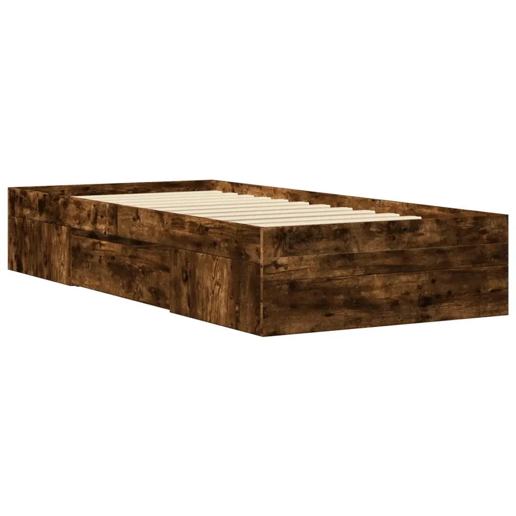 Giroletto senza Materasso Rovere Fumo 90x200 cm in Truciolato 3295496