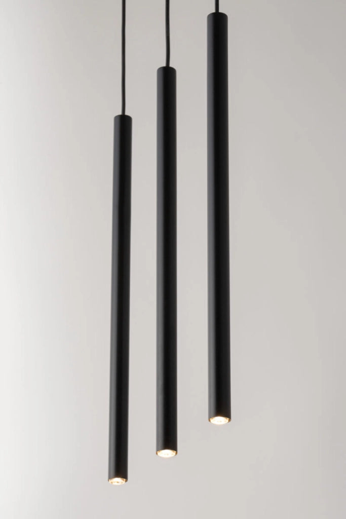 Lampada a sospensione moderna Sopel nera 3 luci G9 Sigma