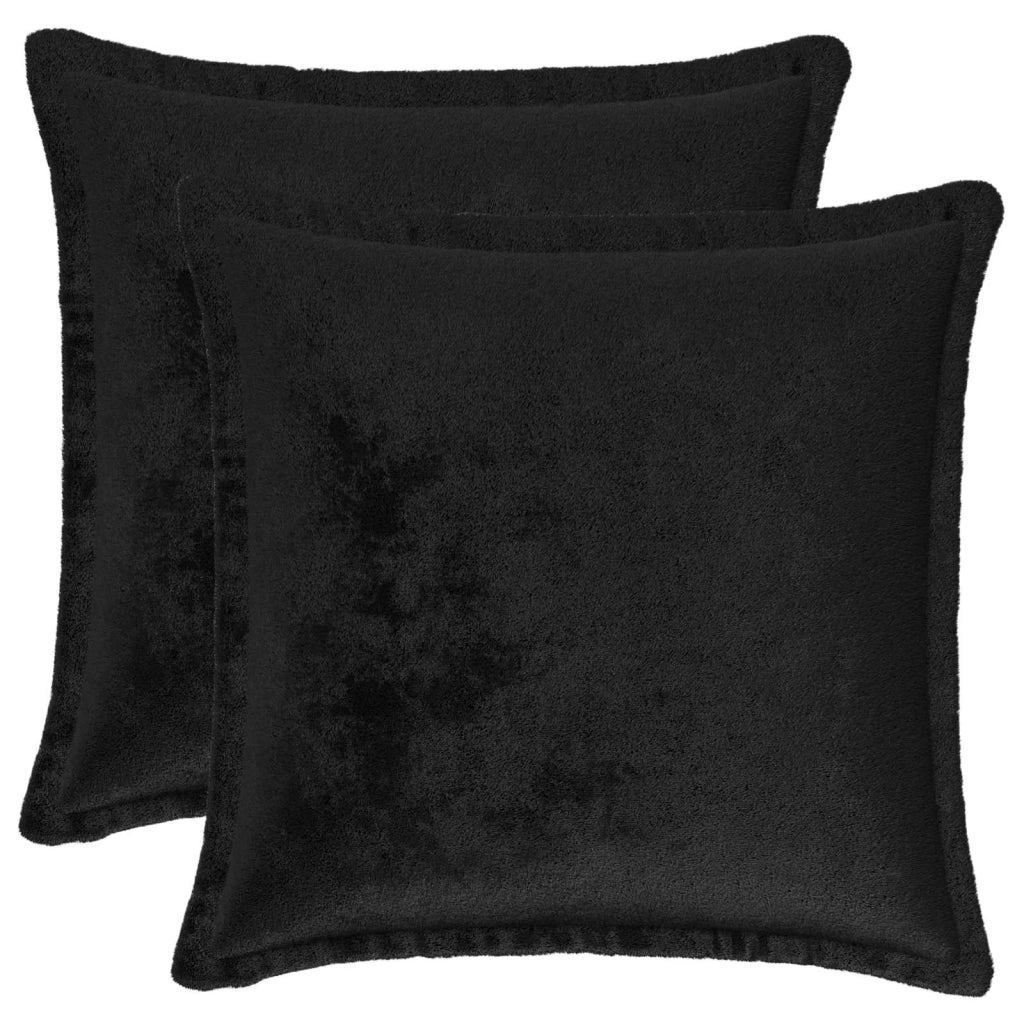 Federa 2 pz HOUTEN Nero 50 x 50 cm Flanella 919336