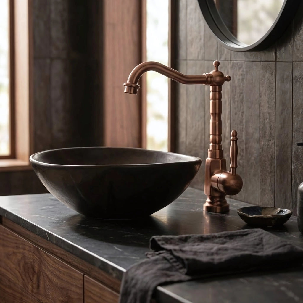Rubinetto Da Lavabo Rea Bona Brush Copper High
