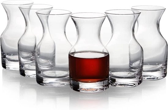 Set di 6 caraffe mini per la misura di cocktail, 12 x 6,6 cm bicchieri di vetro per whisky-water
