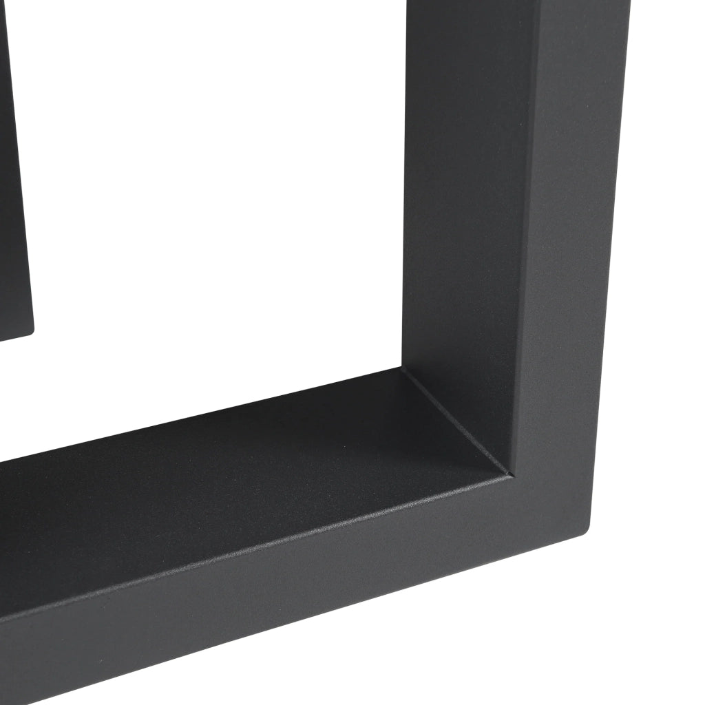 Set di 2 gambe per tavolo da arredamento moderno design originale fai da te acciaio Marstal 42 x 40 cm nero 03_0009688