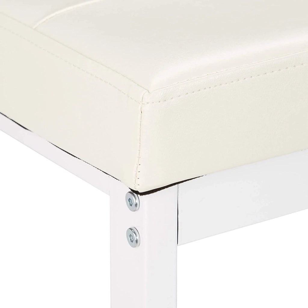 Panca portascarpe aperta con supporto in materiale sintetico e rete metallica 115 cm bianco 13_0000367