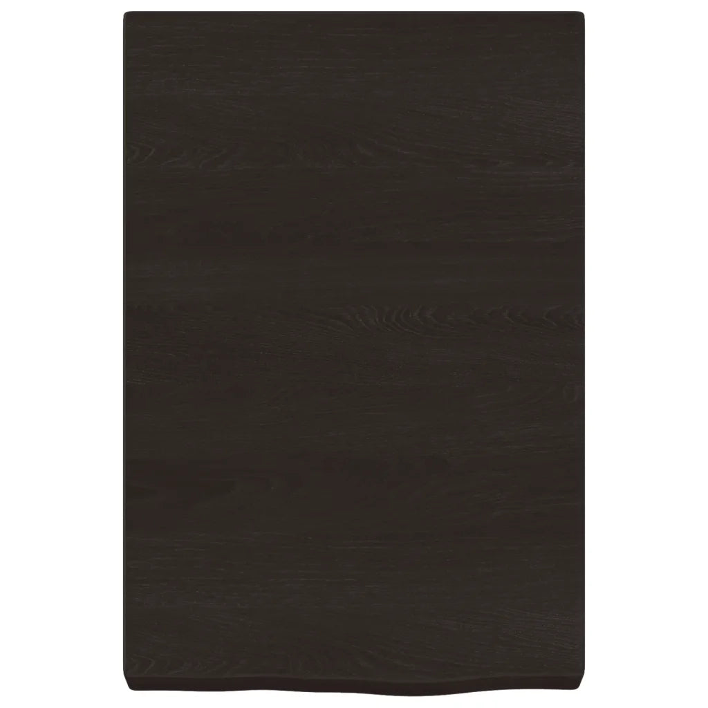 Ripiano Marrone Scuro 40x60x(2-6) cm Massello Rovere Trattato 363757