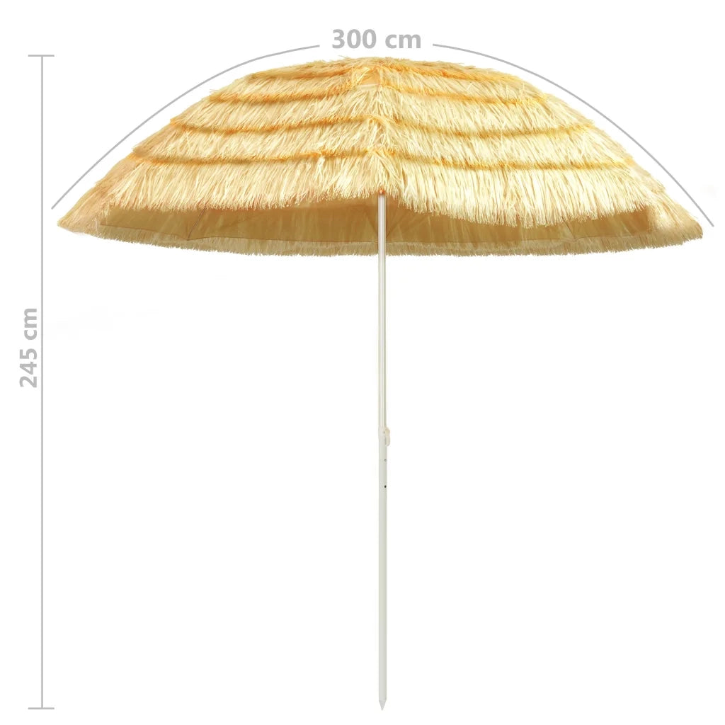 Ombrellone da Spiaggia-Ombrellone da mare Naturale 300 cm in Stile Hawaiano