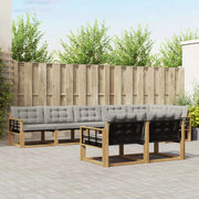 Set di divani da esterno 8 pcs Bianco e Grigio Chiaro