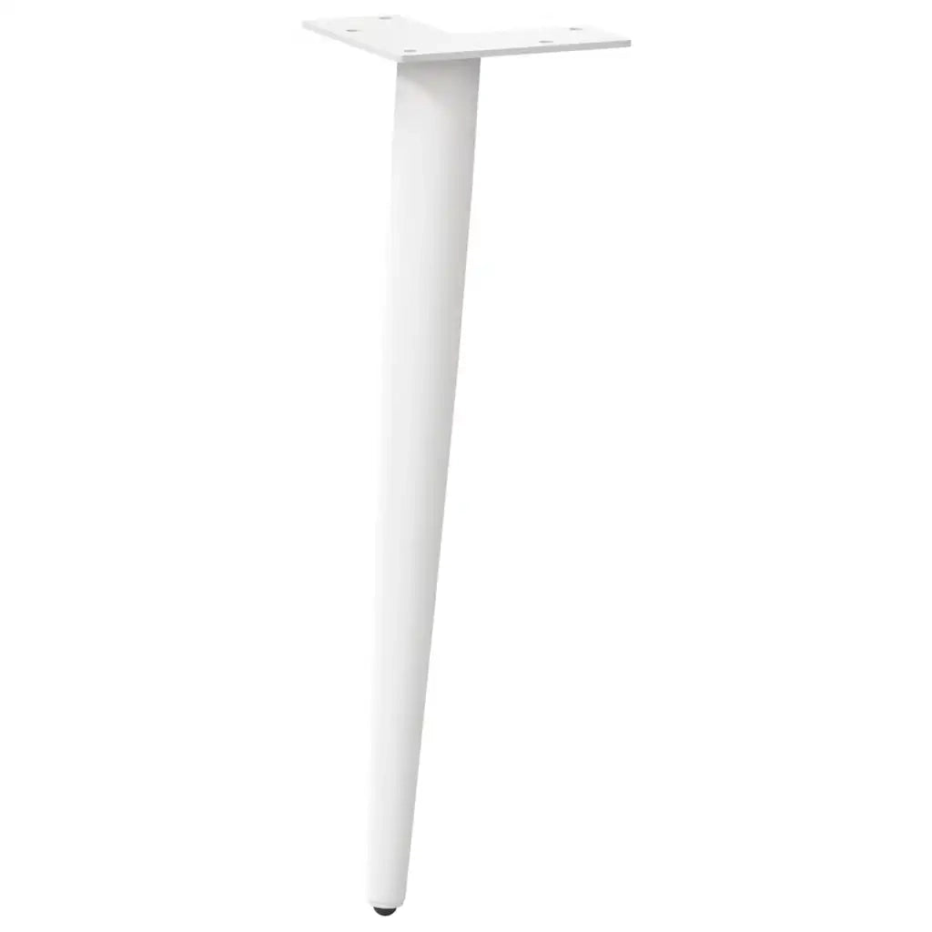 Gambe per Tavolino da Caffè Forma Conica 4 pz Bianche 42-43 cm Acciaio 4012513