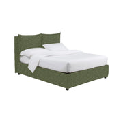 Newton, Letto Piazza e Mezza Sfoderabile Made in Italy, Verde