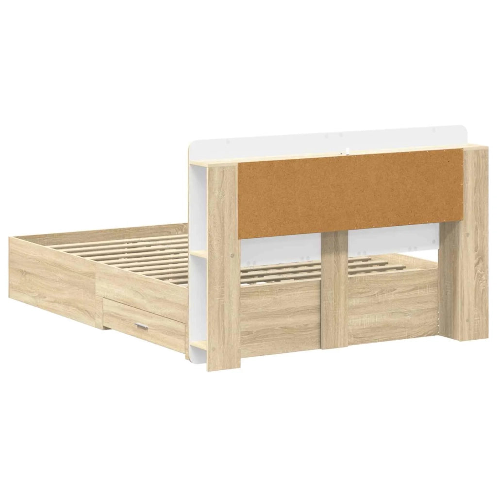 Telaio del letto con storage Rovere Sonoma 150 x 200 cm