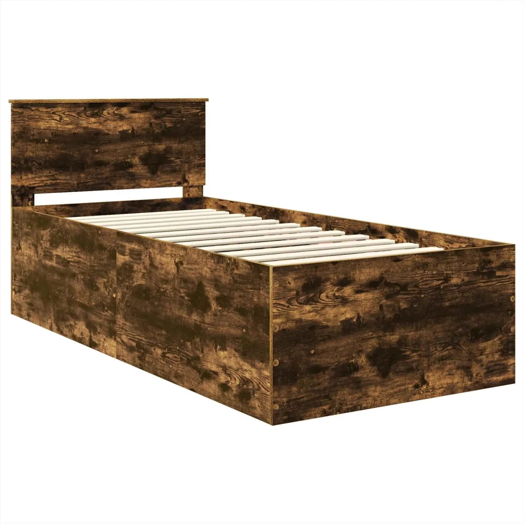 Struttura del letto Rovere fumé 75 x 190 cm Legno multistrato 3408631