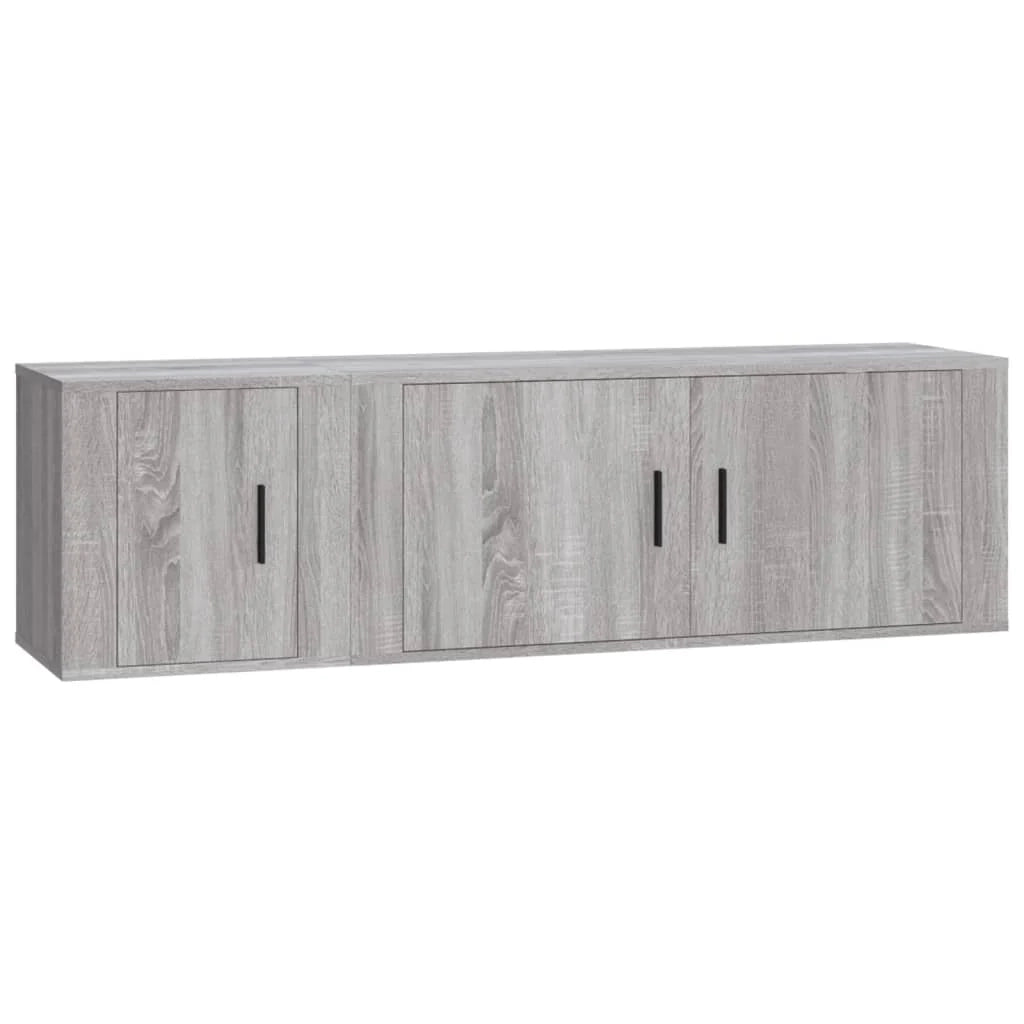 Set di mobili in legno ingegnerizzato Sonoma da 2 pezzi (mobile credenza mobile TV soggiorno camera da letto salotto) - 02_0024455