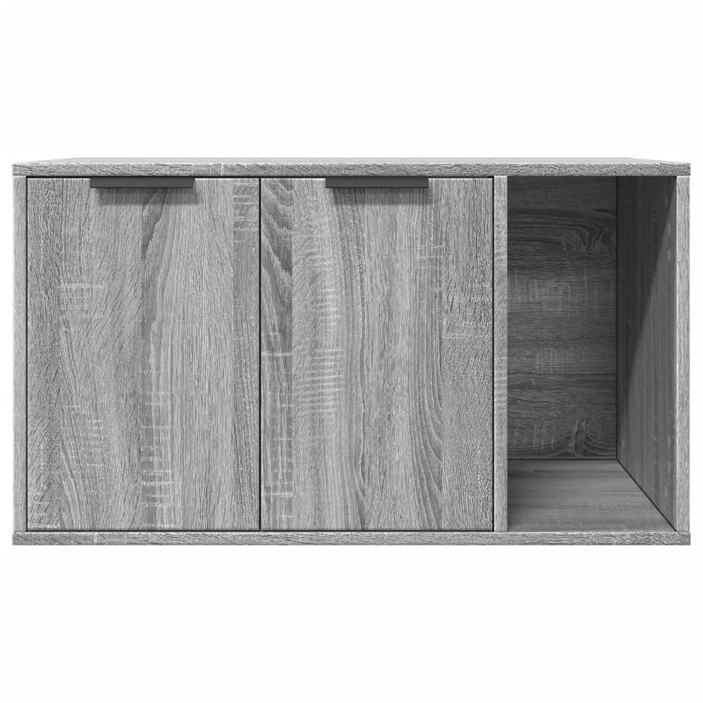 Mobiletto per lettiera per gatti in legno ingegnerizzato Sonoma grigio 02_0043337