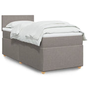 vidaXL Giroletto a Molle con Materasso Tortora 90x200 cm inTessuto