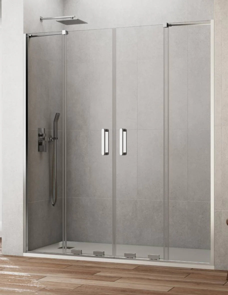 Porta doccia scorrevole 2+2 CIRENE (KENNA) 270 cm Profilo Cromo