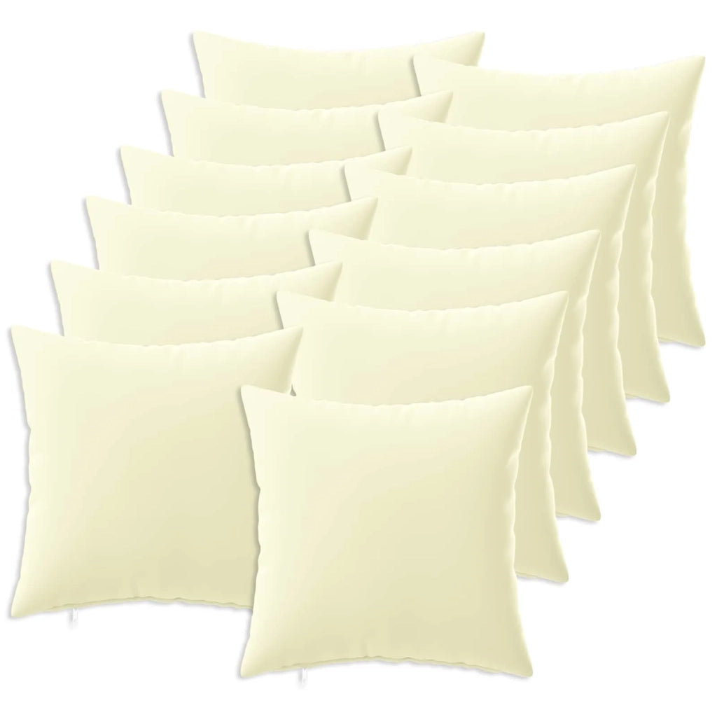 Federa 12 pcs HEERLEN Crema 45 x 45 cm Poliestere 910509