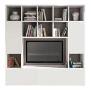 Libreria moderna porta tv bianco soggiorno l218 p30 h218 - Mobili 2G